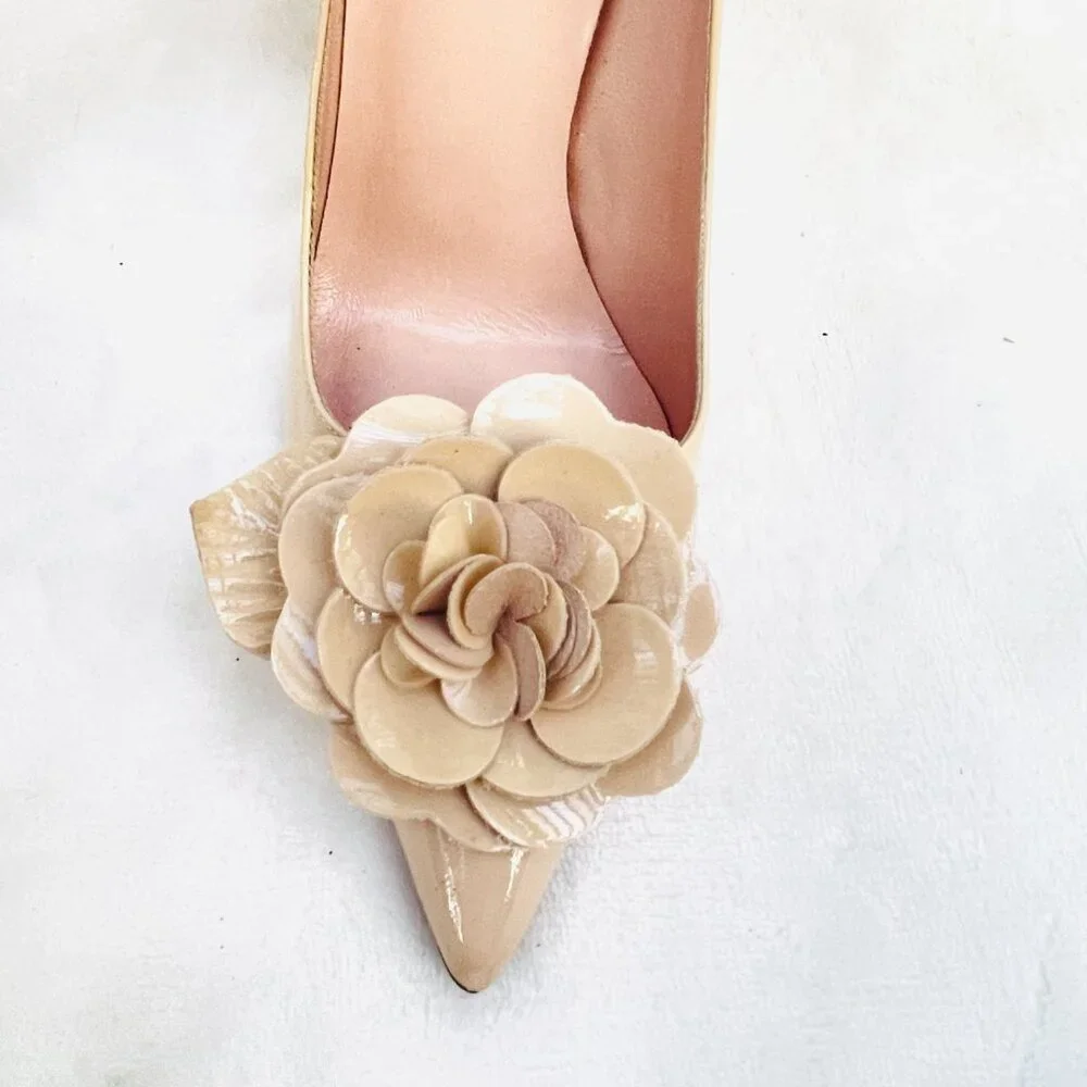 NWT Kate Spade nude patent leather Linden pump Made in Italy